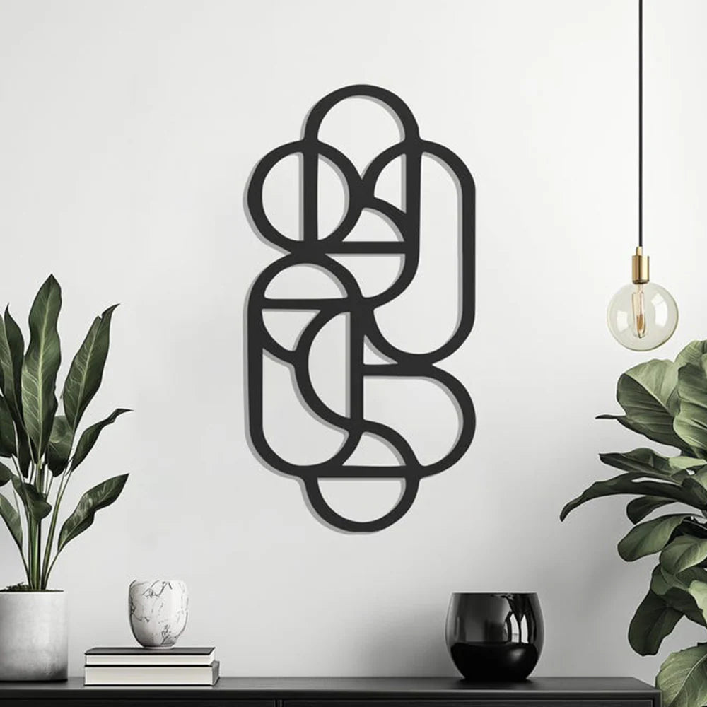 Geometric Nexus Pattern Metal Wall Art