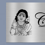 Personalized Metal Name Plate for Home – Murugan Kartikeya Stainless Steel Design - Harshita Craft