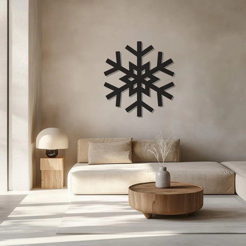 Snowflake Winter Design Metal Wall Art