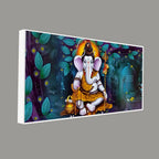 Lord Spiritual Ganesha Canvas Wall Painting - Harshita Craft