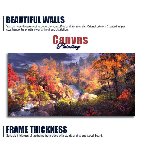Autumn Season Nature's Scenery Wall Painting - Decor Mantra 