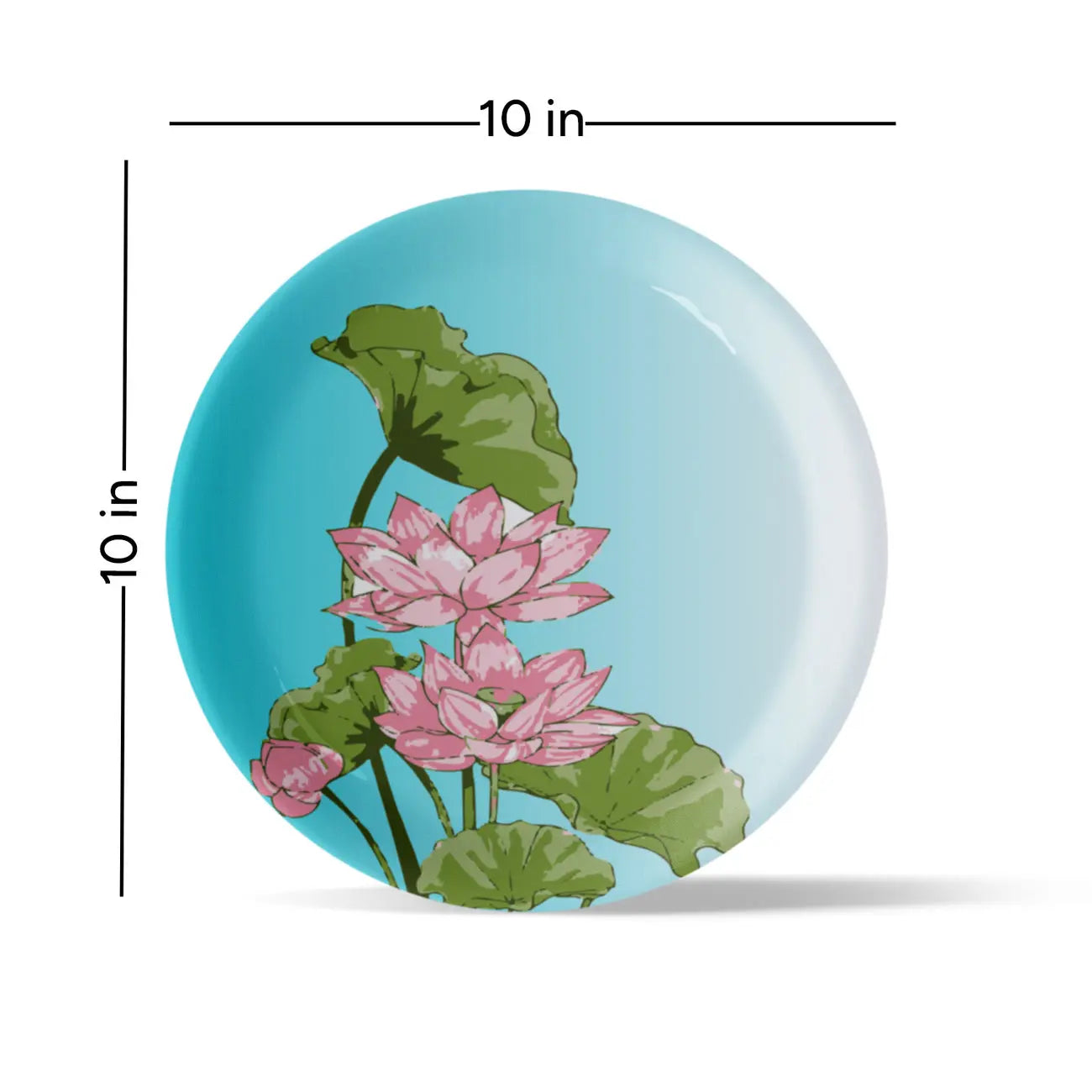Pichwai Flower Print Porcelain Wall Plate - Harshita Craft
