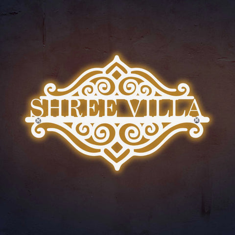 Personalized Laser Cut Metal Name Plate for Home | Sleek Steel Design