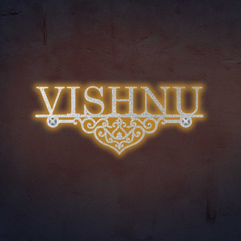 Personalized Laser Cut Elegant Design Metal Name Plate for Home