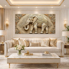 Designer Ganesha Elephant 3D Wall Art for Living Room and Home Decor