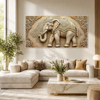 Designer Ganesha Elephant 3D Wall Art for Living Room and Home Decor