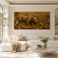 Luxury Jungle Leopard 3D Wall Painting with Nature-Inspired Textured Artwork for Home Decor