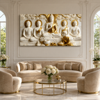 Modern 3D Buddha Meditation Wall Art Luxury Home Decoration