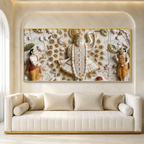 Spiritual Shrinathji Nathdwara 3D Canvas Print for Living Room Décor