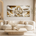 Divine Lord Ganesha 3D Embossed Canvas Decor Frame for Home