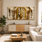 Spiritual Style 3D Relief Wall Painting Divine Lord Venkateswara Idol Artwork