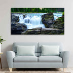 Panoramic Canvas Wall Painting of Amazing Waterfall View DECORMANTRA