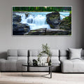Panoramic Canvas Wall Painting of Amazing Waterfall View DECORMANTRA