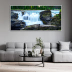 Panoramic Canvas Wall Painting of Amazing Waterfall View DECORMANTRA