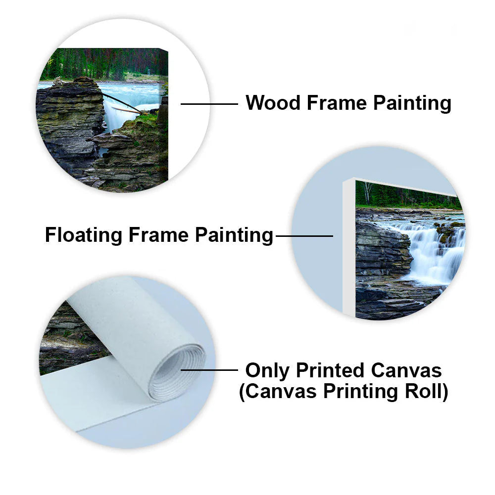 Panoramic Canvas Wall Painting of Amazing Waterfall View DECORMANTRA