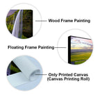 Panoramic Canvas Wall Painting of Unreal view of Waterfall at Sunset DECORMANTRA