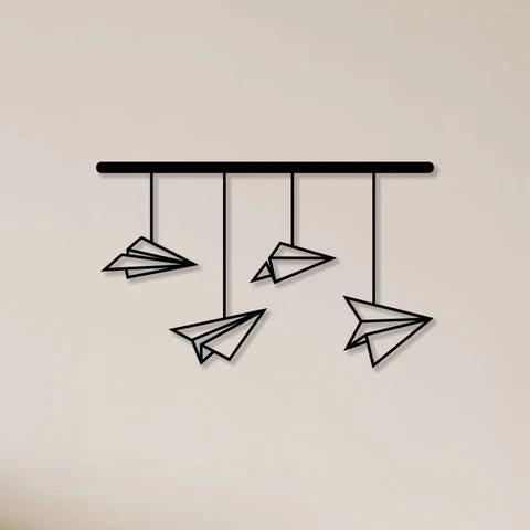Paper Plane Metal Wall Art - Decor Mantra 