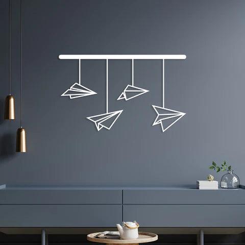 Paper Plane Metal Wall Art - Decor Mantra 