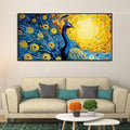 Peacock with Beautiful Feather Canvas Wall Painiting DECORMANTRA