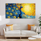 Peacock with Beautiful Feather Canvas Wall Painiting DECORMANTRA