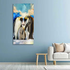 Penguins Family Canvas Wall Painting Decor Mantra