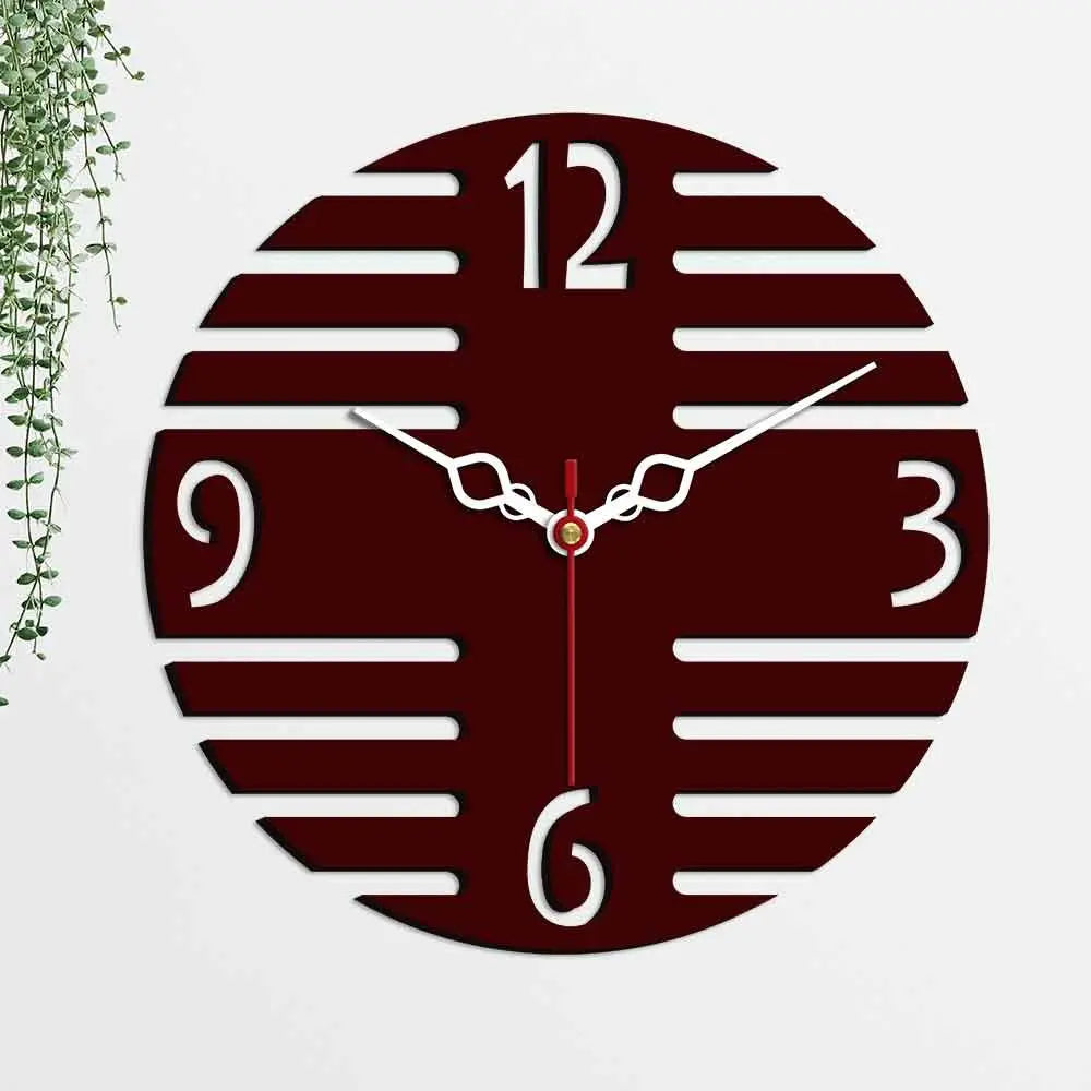 Plus Shape Designer Wooden Wall Clock - Decor Mantra 