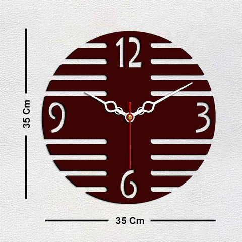 Plus Shape Designer Wooden Wall Clock - Decor Mantra 