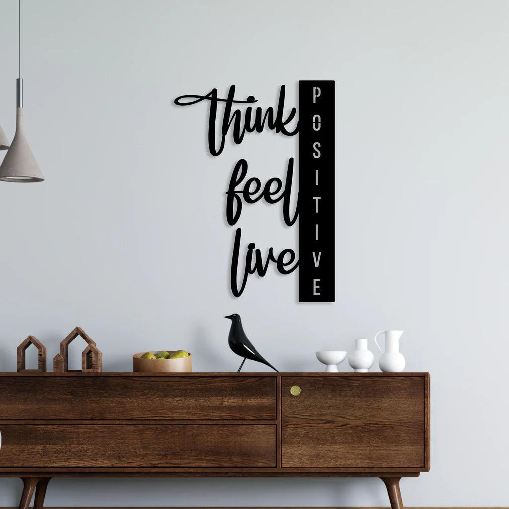 Positive Vibes Metal Wall Art - Decor Mantra 