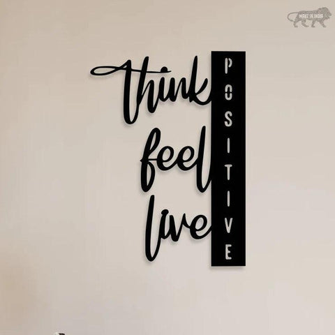 Positive Vibes Metal Wall Art - Decor Mantra 