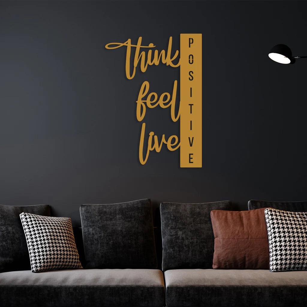 Positive Vibes Metal Wall Art - Decor Mantra 