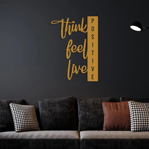 Positive Vibes Metal Wall Art - Decor Mantra 