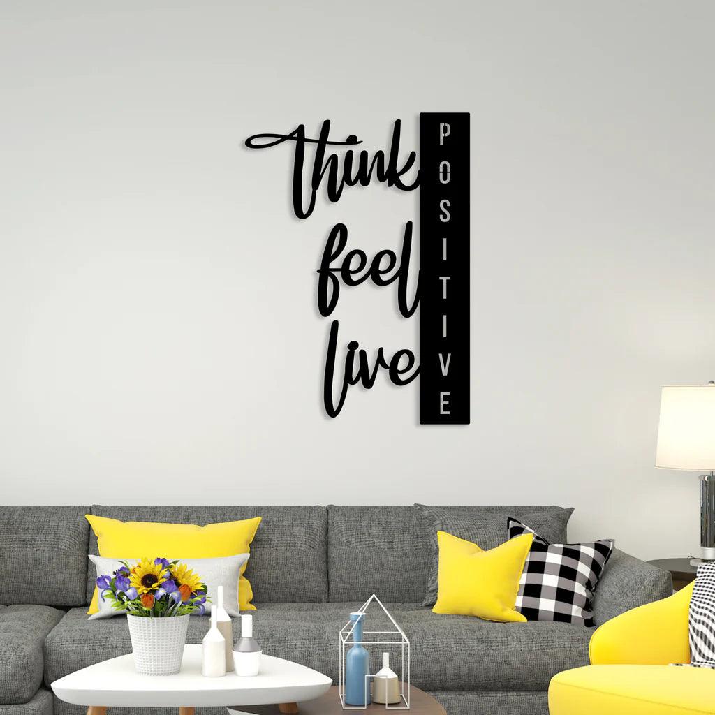 Positive Vibes Metal Wall Art - Decor Mantra 
