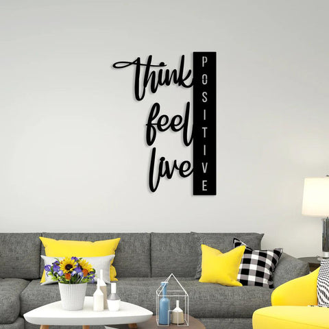 Positive Vibes Metal Wall Art - Decor Mantra 