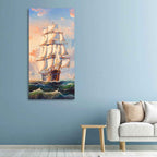 Premium Canvas Wall Painting of Barque The Sailing Ship DECORMANTRA