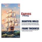 Premium Canvas Wall Painting of Barque The Sailing Ship DECORMANTRA