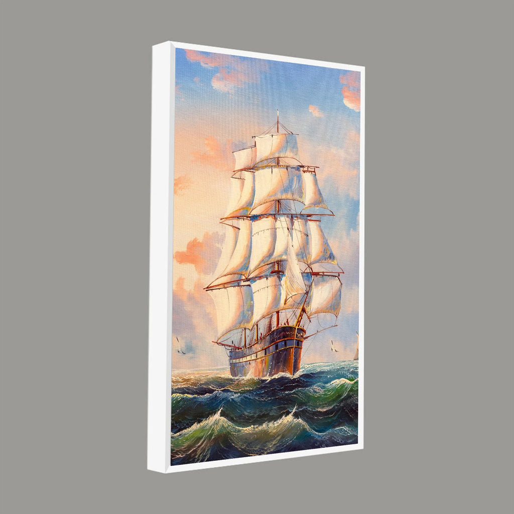 Premium Canvas Wall Painting of Barque The Sailing Ship DECORMANTRA