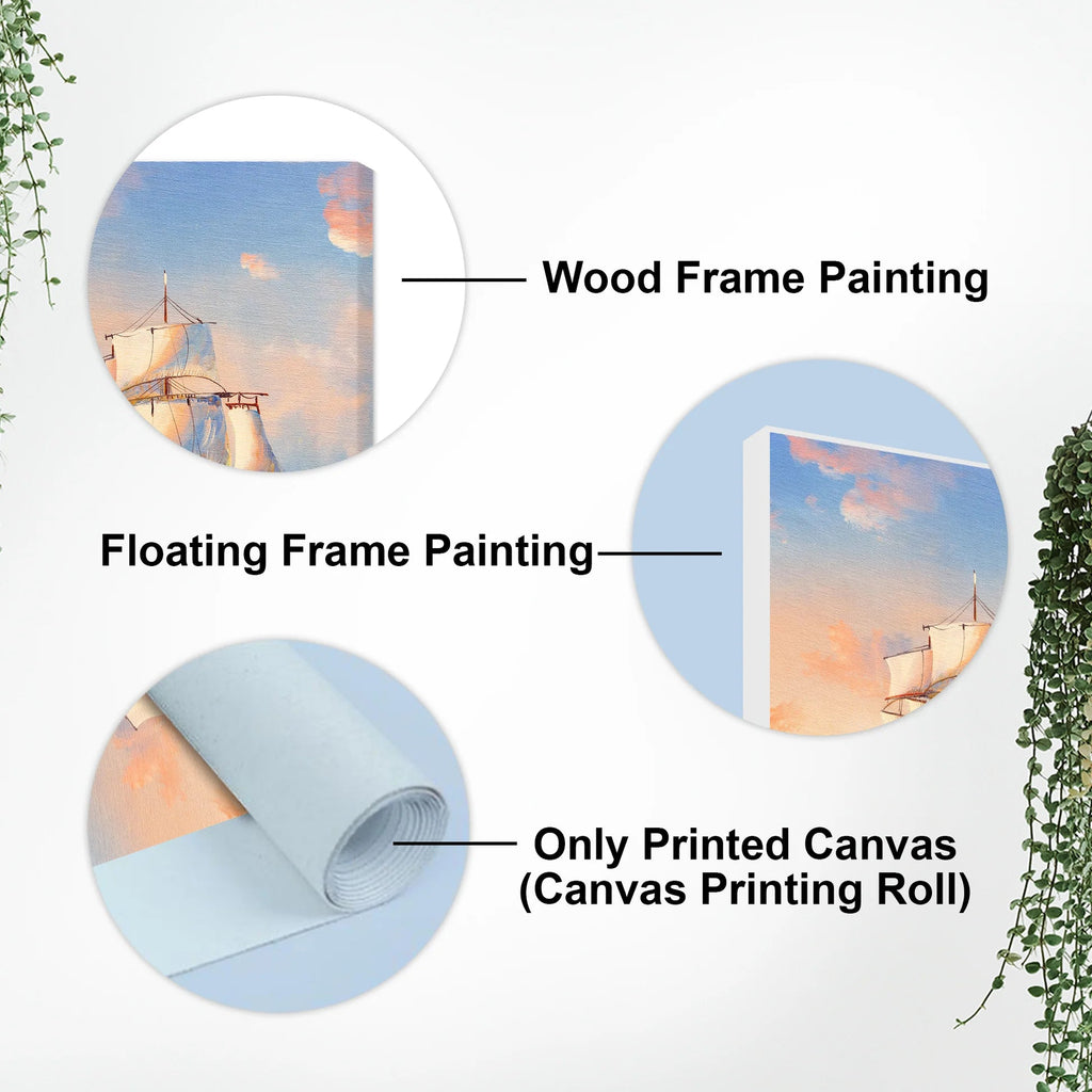 Premium Canvas Wall Painting of Barque The Sailing Ship DECORMANTRA