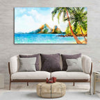 Premium Canvas Wall Painting of Beautiful Beach Scenery DECORMANTRA