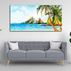 Premium Canvas Wall Painting of Beautiful Beach Scenery DECORMANTRA