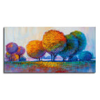 Premium Canvas Wall Painting of Beautiful Colorful Trees DECORMANTRA