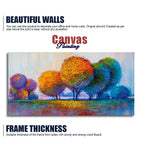 Premium Canvas Wall Painting of Beautiful Colorful Trees DECORMANTRA