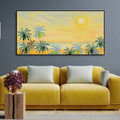 Premium Canvas Wall Painting of Palm Trees on Beach DECORMANTRA