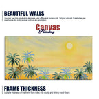 Premium Canvas Wall Painting of Palm Trees on Beach DECORMANTRA