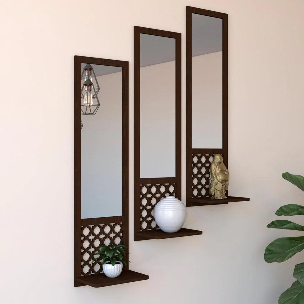 Premium Designer Long Wall Mirror Set of Three - Decor Mantra 
