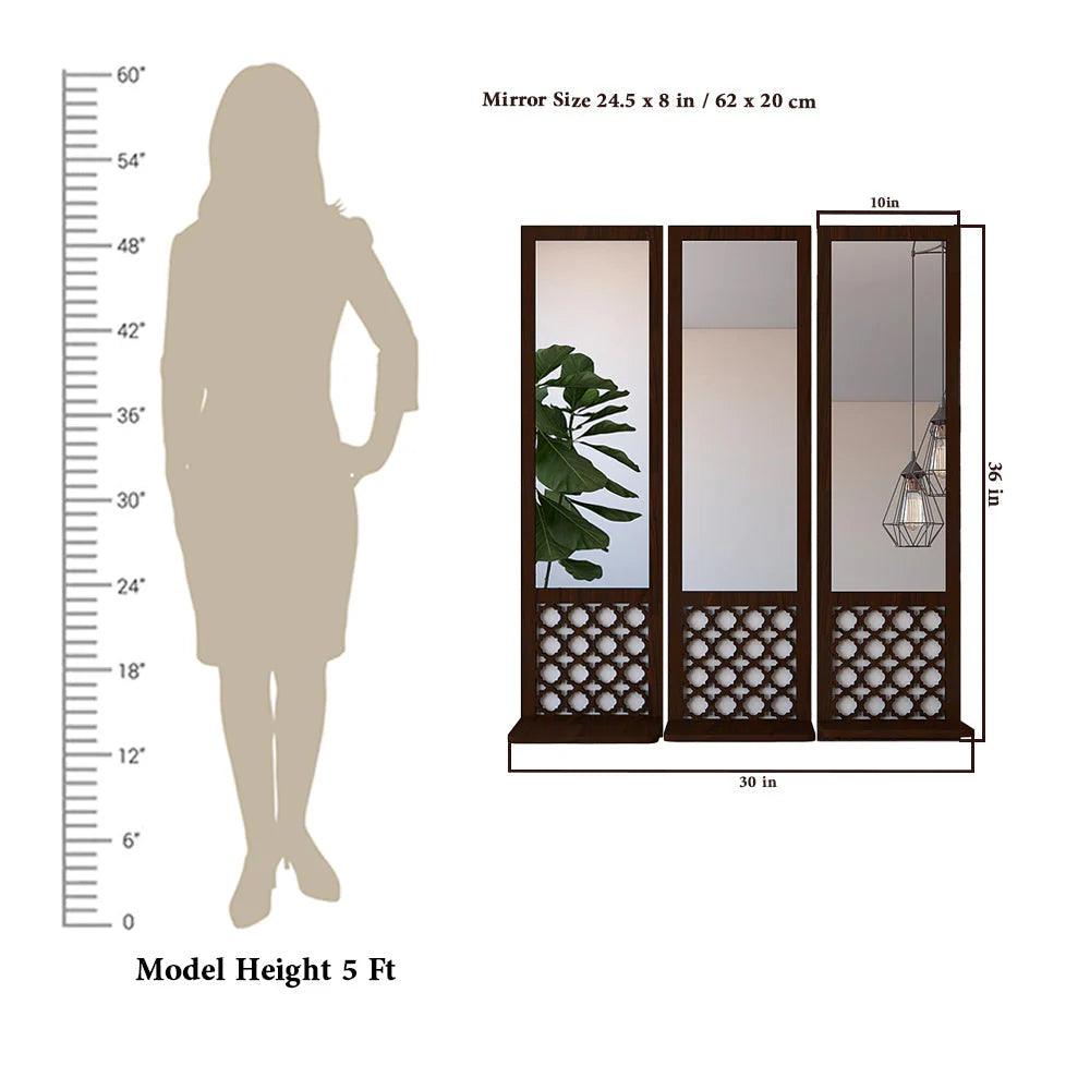 Premium Designer Long Wall Mirror Set of Three - Decor Mantra 