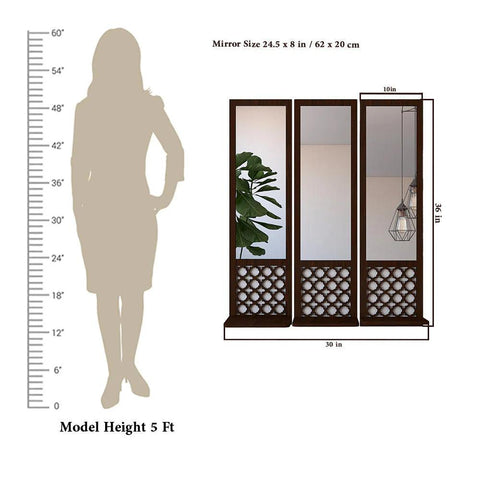 Premium Designer Long Wall Mirror Set of Three - Decor Mantra 