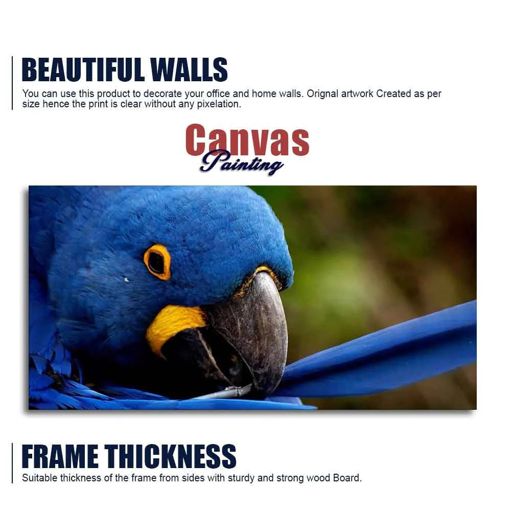 Premium Wall Painting of Blue Mascaw Parrot DECORMANTRA