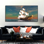 Premium Wall Painting of Ship on the Ocean DECORMANTRA