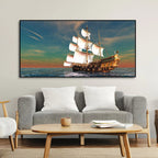 Premium Wall Painting of Ship on the Ocean DECORMANTRA