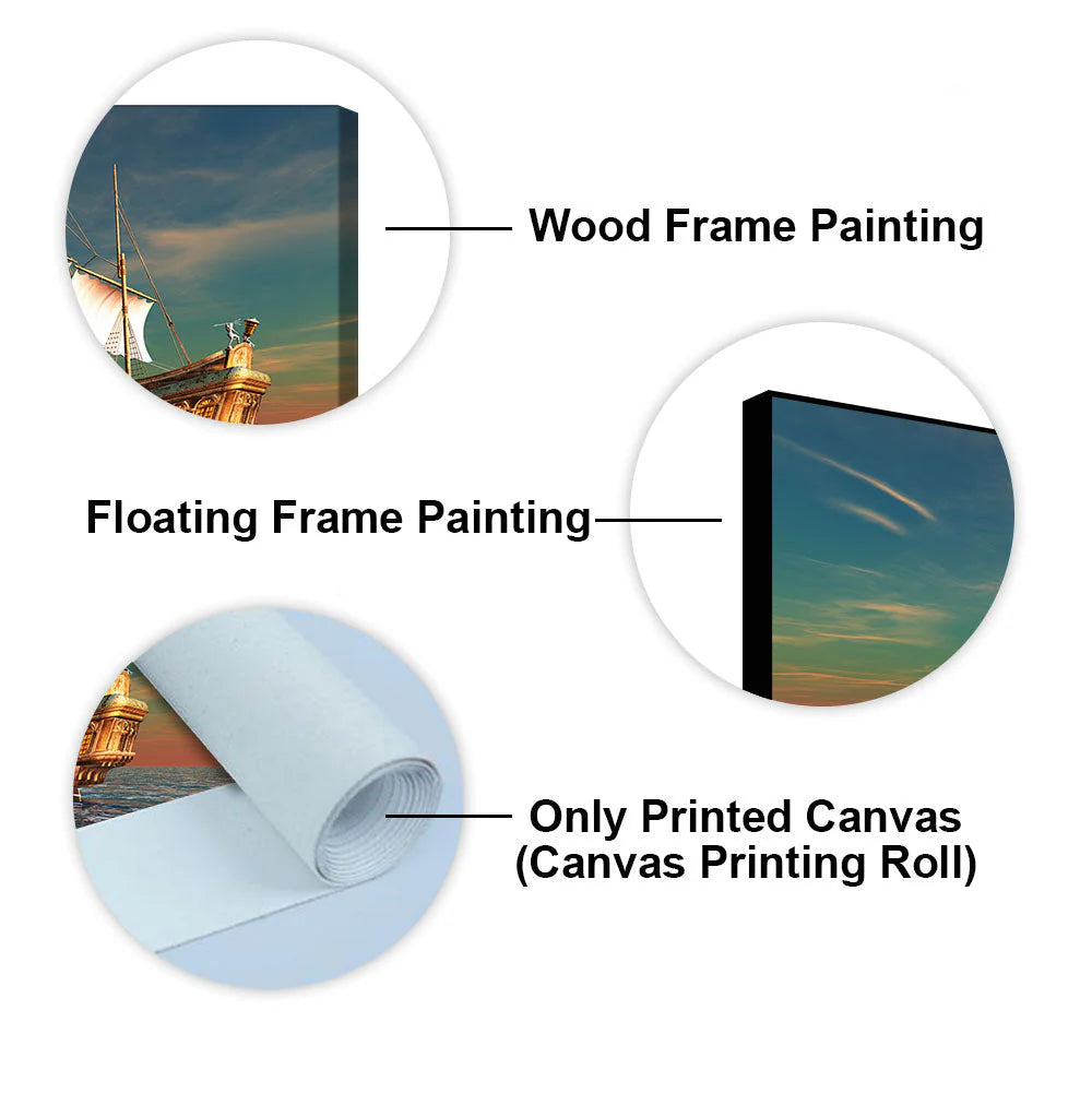 Premium Wall Painting of Ship on the Ocean DECORMANTRA